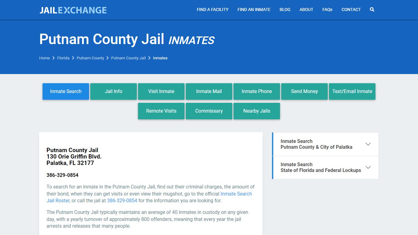 Putnam County Inmate Search | Arrests & Mugshots | FL - JAIL EXCHANGE